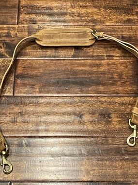 Mulholland Brothers Leather Shoulder Strap  1”  Wide & 40”-50” Length